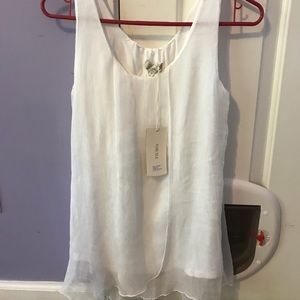 Flowy light weight white tank top